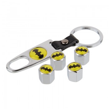 Car Styling Tire Valve Caps Auto Tyre Air Stems Cover Witn Bat Batman Logo Emblem Motorcycle Tire Accessories