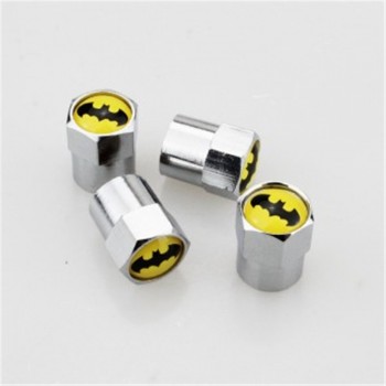Car Styling Tire Valve Caps Auto Tyre Air Stems Cover Witn Bat Batman Logo Emblem Motorcycle Tire Accessories