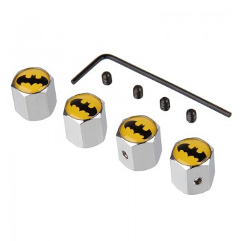 Car Styling Tire Valve Caps Auto Tyre Air Stems Cover Witn Bat Batman Logo Emblem Motorcycle Tire Accessories