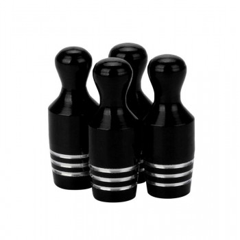 Car-styling AUTO 4x Aluminum Bullet  Car Truck Cover Bowling  Tire Rim Valve Wheel Stem Caps August3