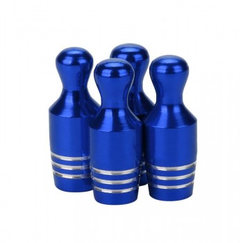 Car-styling AUTO 4x Aluminum Bullet  Car Truck Cover Bowling  Tire Rim Valve Wheel Stem Caps August3