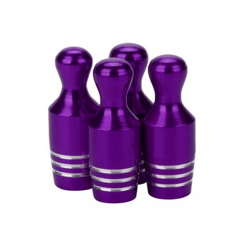 Car-styling AUTO 4x Aluminum Bullet  Car Truck Cover Bowling  Tire Rim Valve Wheel Stem Caps August3