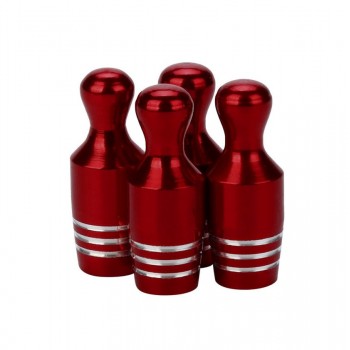 Car-styling AUTO 4x Aluminum Bullet  Car Truck Cover Bowling  Tire Rim Valve Wheel Stem Caps August3