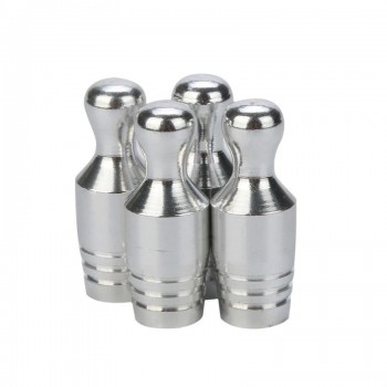 Car-styling AUTO 4x Aluminum Bullet  Car Truck Cover Bowling  Tire Rim Valve Wheel Stem Caps August3