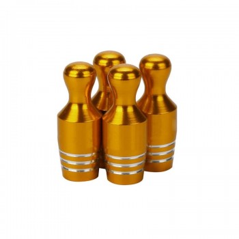 Car-styling AUTO 4x Aluminum Bullet  Car Truck Cover Bowling  Tire Rim Valve Wheel Stem Caps August3