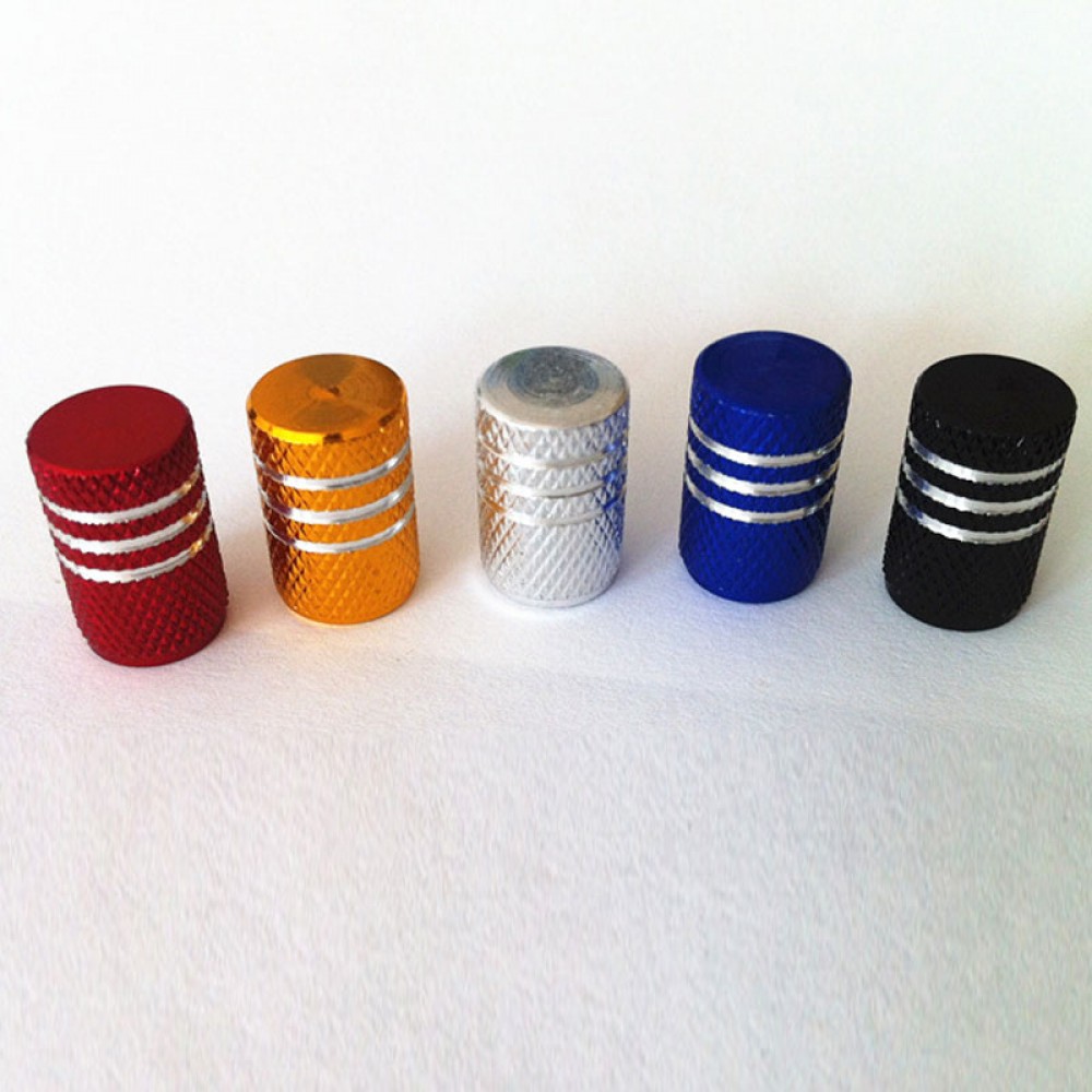 12Pcs/Lot Car Tire Valve Stems Cap Knurling Style Tire Valve Cap aluminum Tire Wheel Stem Air Valve Caps