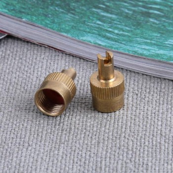 Car Motorcycle 10Pcs Copper Slotted Head Valve Stem Cap for Schrader Valve Wheel Tyre Tire Valvol Lid Dust Cover Auto Accessory
