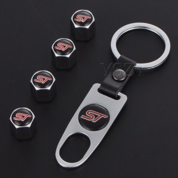 Fashion Car Tire Valve Cap Tyre Air Stems Caps Auto Dustproof Nut Cover For Ford S MAX Focus 2012 mk2 3 4 ST Emblem Styling
