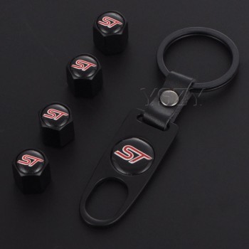 Fashion Car Tire Valve Cap Tyre Air Stems Caps Auto Dustproof Nut Cover For Ford S MAX Focus 2012 mk2 3 4 ST Emblem Styling