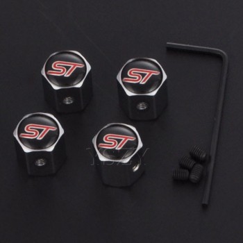 Fashion Car Tire Valve Cap Tyre Air Stems Caps Auto Dustproof Nut Cover For Ford S MAX Focus 2012 mk2 3 4 ST Emblem Styling