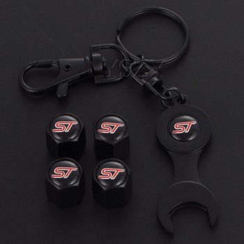 Fashion Car Tire Valve Cap Tyre Air Stems Caps Auto Dustproof Nut Cover For Ford S MAX Focus 2012 mk2 3 4 ST Emblem Styling