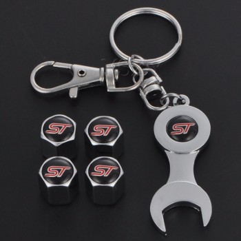Fashion Car Tire Valve Cap Tyre Air Stems Caps Auto Dustproof Nut Cover For Ford S MAX Focus 2012 mk2 3 4 ST Emblem Styling