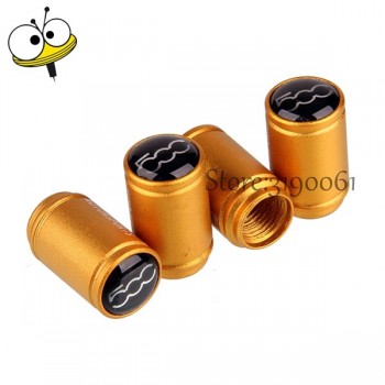Car Accessories Auto  Wheel Tire Valve Stems Caps For 500 Logo For FIAT ABarth Panda 500 500L 500C Punto Bravo Stilo Siena Tipo