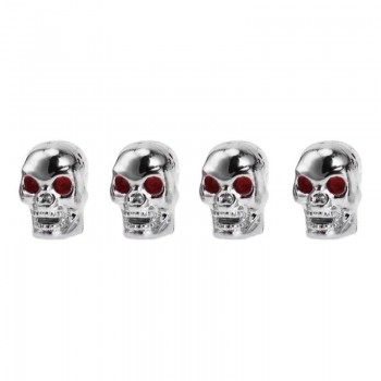 Automobiles 4pcs Skull Car Auto Bike Wheel Tyre Tire Valve Stem Air Caps Dust Covers Auto Accessories for Truck Bike Motorcycle