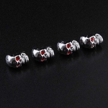 Automobiles 4pcs Skull Car Auto Bike Wheel Tyre Tire Valve Stem Air Caps Dust Covers Auto Accessories for Truck Bike Motorcycle