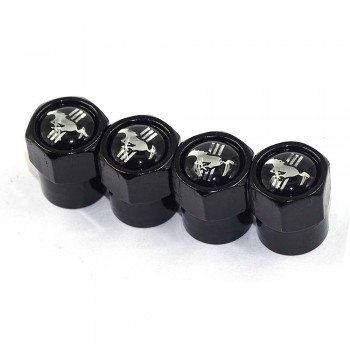 for Horse logo for Ford Mustang V8 GT GT500 GT350 Shelby Focus Escort Fusion Wheels Tire Valve Stem Caps Auto Car Accessories