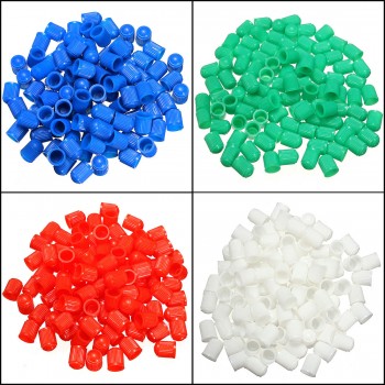 Car-styling New 100 Pcs for Car Truck Bike Bicycle Motorcycle Plastic Tyre Air Wheel Valve Stem Caps  Green/Blue/White/Red/Black