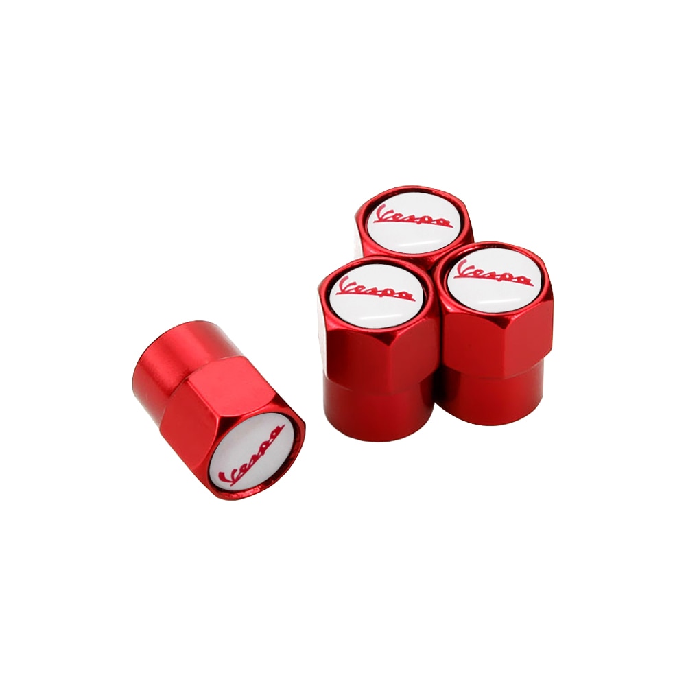 Motorcycle Car Wheel Tire Valve Stem Caps For Vespa Piaggio Px 200 Gts 300 Sprint GTV LXV 125 250 S150 LX 150 50 AccessoriesMoto