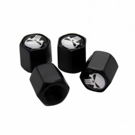 HAUSNN 4Pcs/Pack Punisher Skull Logo Car Badge Tyre Dust Cap Wheel Tire Valve Caps For Toyota Mazda Ford VW Volvo SAAB Lada