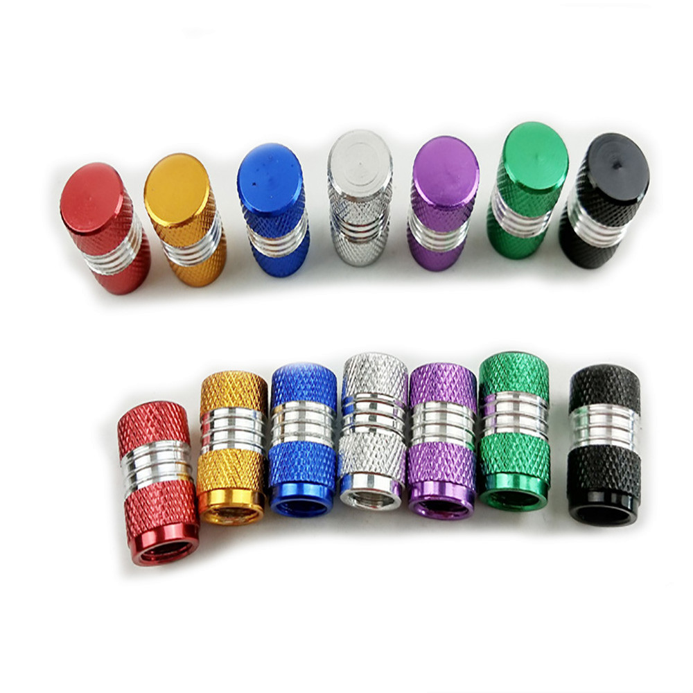 4PC Car Truck Bike  Tire Tyre Wheel Valve Stems Cap  7 colors Tire Wheel Rims Stem Air Valve Caps Tyre Cover Aluminum 1.6*1cm