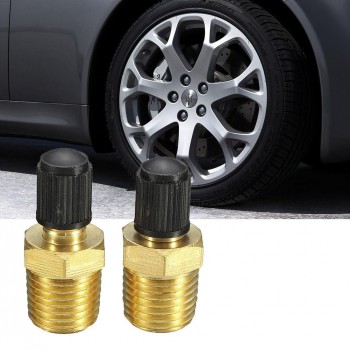 2pcs 1/4 Male NPT MPT Standard Thread Brass Double-headed Valve Tire Tyre Air Compressor Tank Fill Valves For Dunlop Valve