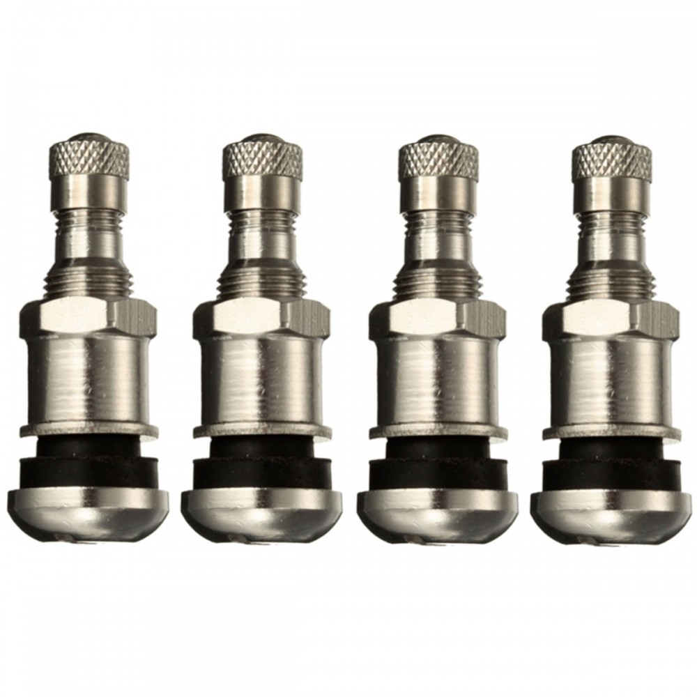 4pcs Bolt-in Alloy Silver Metal Wheel Tyre Valve Dust Caps Cars Motorcycles Bikes