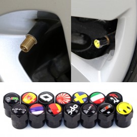 4pcs Carbon black Car motorcycle bicycle Wheel Tire Valve Cap Tyre Dust Cap For Mazda MS seat FR opel OPC skoda vrs Accessories