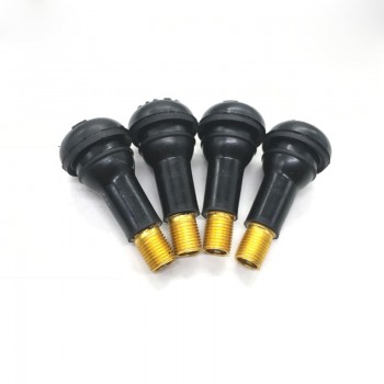 CHIZIYO 4pcs TR413 Tubeless Car Wheel Tire Valve Stems With Caps Tyre Rubber Valves