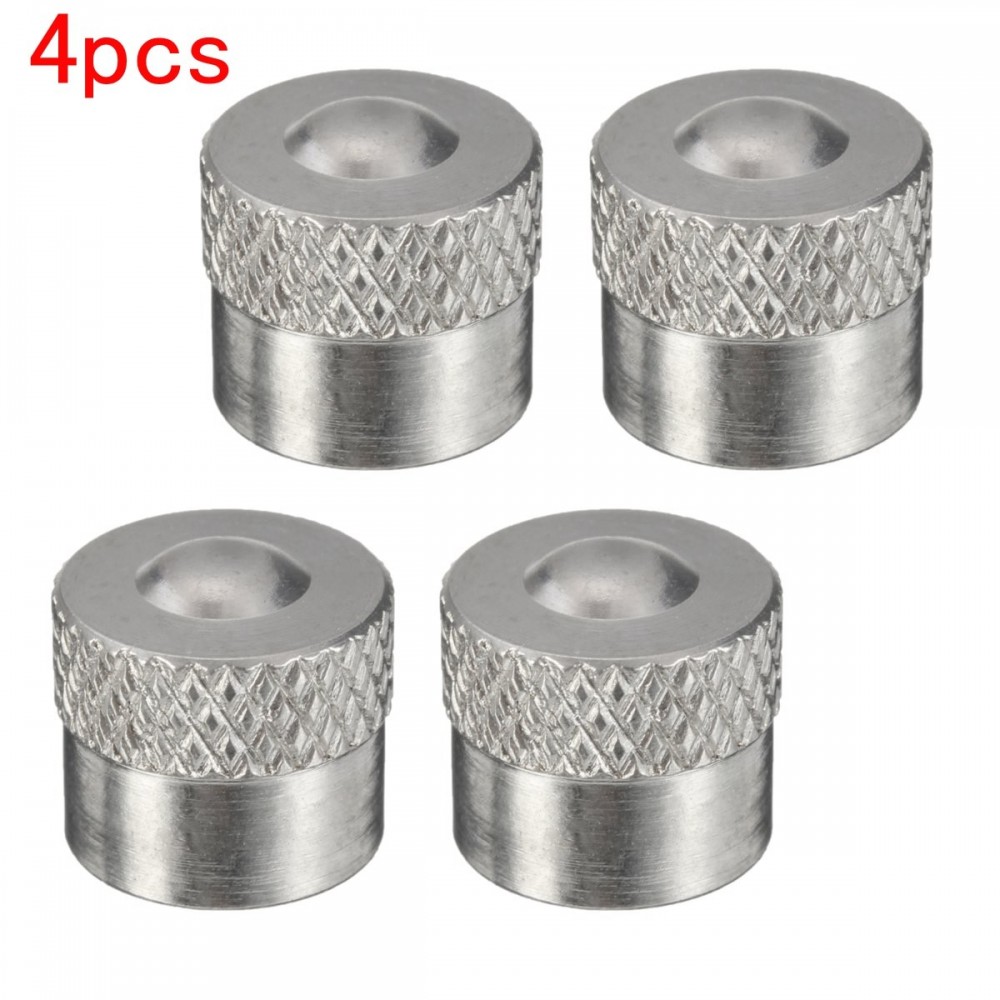 4pcs Universal Chrome Aluminium Car Air Wheel Tyre Cover Rim Tire Valve Dust Cap