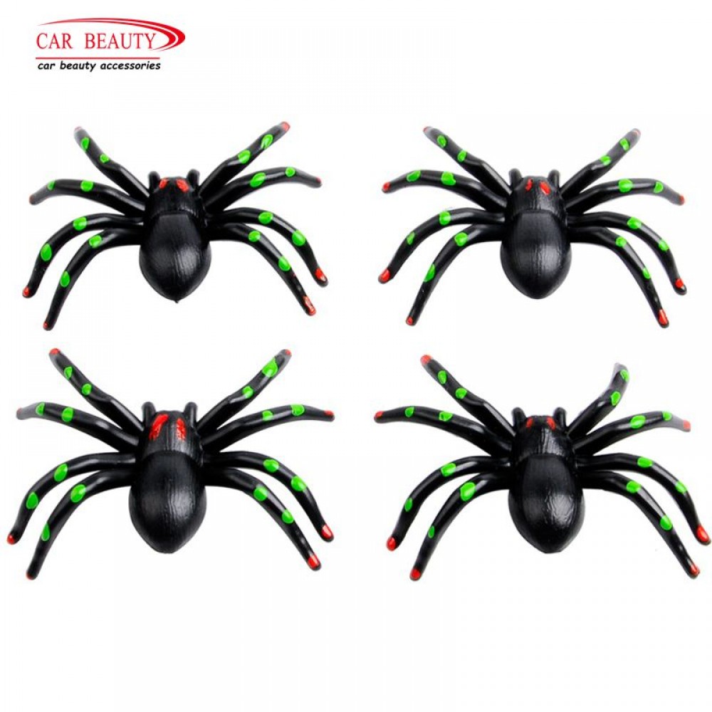 4Pcs/Lot DIY Spider Shape Car Tire Valve Stem Caps for Decoration Dust Proof Wheel Valve Covers for Auto Motorcycle Bike