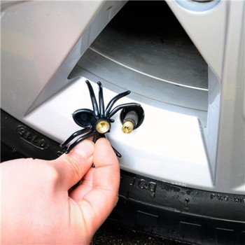 4Pcs/Lot DIY Spider Shape Car Tire Valve Stem Caps for Decoration Dust Proof Wheel Valve Covers for Auto Motorcycle Bike