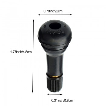 SPEEDWOW 4PCS Car Styling TR413 Snap-In Tire Valve Stems Short Black Rubber Tire Tyre Auto Most Popular Valve