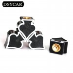 DSYCAR 4Pcs/lot Universal Car Moto Bike Tire Wheel Valve Cap Dust covers Car Styling for Fiat Audi Ford Bmw VW Honda opel car