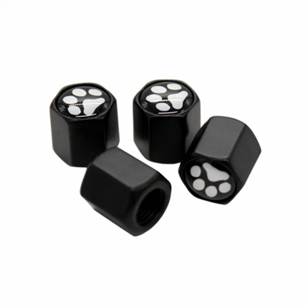 HAUSNN 4Pcs/Pack Cute Lovely Dog Paw Logo Car Badge Tyre Dust Cap Wheel Tire Valve Caps For Suzuki Mazda Toyota Lexus Ford VW