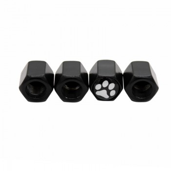 HAUSNN 4Pcs/Pack Cute Lovely Dog Paw Logo Car Badge Tyre Dust Cap Wheel Tire Valve Caps For Suzuki Mazda Toyota Lexus Ford VW
