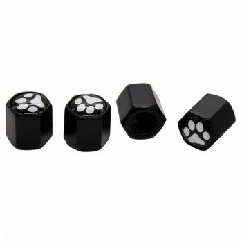 HAUSNN 4Pcs/Pack Cute Lovely Dog Paw Logo Car Badge Tyre Dust Cap Wheel Tire Valve Caps For Suzuki Mazda Toyota Lexus Ford VW