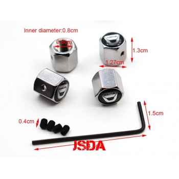Newest DACIA Car metal Wheel Tires Valves Tyre Stem Air Caps Theftproof Airtight Cover for  Duster Logan 2 Mcv Sandero Stepway