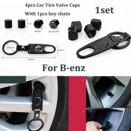 1set Auto Wheel Valve Stem Cap For Benz W211 W203 W204 W124 W201 AMG W202 W212 W220 W205 GLA CLA Car Wheel Tire Valve Bolt Nut