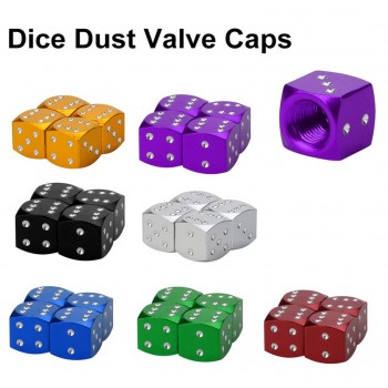 Auto 4Pc Dice Dust Valve Caps Car Motorcycles Electric Cars 80s Novelty Fun Retro Wholesale 2018#2