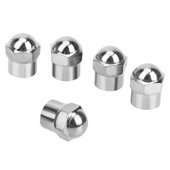 100Pcs Car Wheel Tire Valve Stem Cap Motorcycle Round Head Tyre Air Pressure Cap Airtight Cover Chrome Plated Tire Accessories