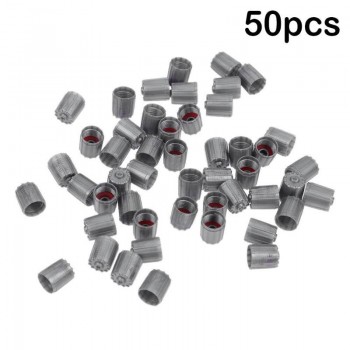 50Pcs Plastic TPMS Tire Valve Stem Air Cap Car Wheel Tyre Valve Airtight Cover Truck Motorcycle Bicycle Auto Accessories