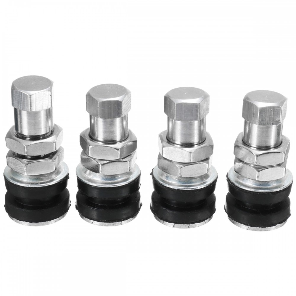 4Pcs/set 3.2x1.5cm Brass+Rubber Tire Wheel Valve Tubeless Stem For Motorcycle Car Bike