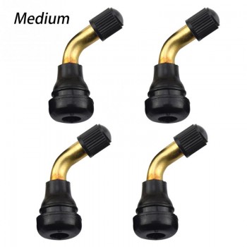 4Pcs Tire Valve Motorcycles Brass Electrombiles Snap-in Rubber Tyre Valves Stem 90 Degrees