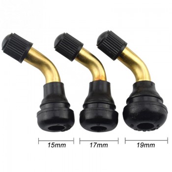 4Pcs Tire Valve Motorcycles Brass Electrombiles Snap-in Rubber Tyre Valves Stem 90 Degrees