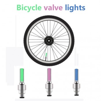 4 Pcs Dynamic Shining Led Neon Lights Mountain Road Cycling Light Accessories valve tires Cap