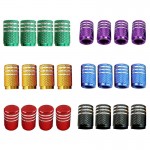 4Pcs Universal Aluminum Car Tyre Air Valve Caps Bicycle Tire Valve Cap Car Wheel Styling Round Red Black Blue Silver Gold