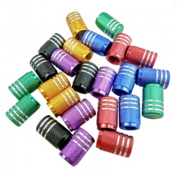 4Pcs Universal Aluminum Car Tyre Air Valve Caps Bicycle Tire Valve Cap Car Wheel Styling Round Red Black Blue Silver Gold