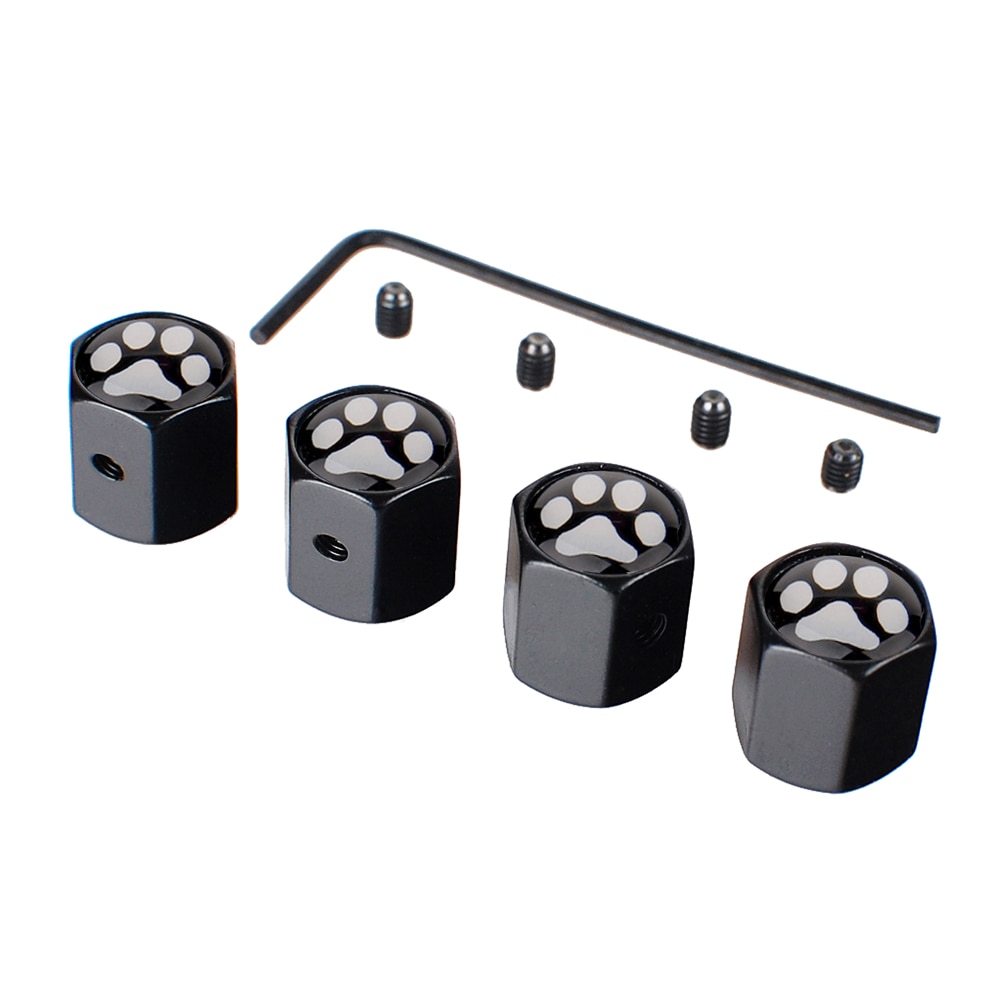 Cute Paw Bear Anti Theft Wheel Tire Valve Caps Dust Anti Leak 4pcs Valves Car Styling Accessories Air Cap Tyre For Opel