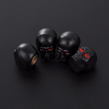 4Pcs/lot Universal Skull Car Tire Valve Cap Wheel Dust Cover For BMW Audi VW Honda Nissan Ford Car Moto Bike Styling Accessories