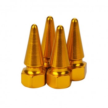 Car-styling AUTO 4x Aluminum Bullet  Car Truck Air Port Cover Tire Cone Rim Valve Wheel Stem Caps  August3